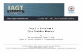 Day 1 – Session 1 Gas Turbine Basics - etouches TURBINE BASICS Jim Noordermeer, P.Eng., C.Eng. IAGT 2016 Workshop – Montreal Power & Thermal Generation Engineering Consultant Mechanical