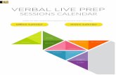 VERBAL LIVE PREP - e-GMAT | GMAT Preparation Verbal Live Prep students will receive reminders before each session. Session Reminder Please note all times are in Pacific Time Zone.