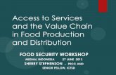 Access to Services and the Value Chain in Food Production ... · in Food Production and Distribution ... Case Study I: CPG ... Irri gati on equipment Chili pepper s: T abasco Cayenne
