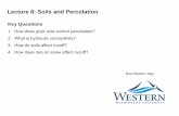 Lecture 8: Soils and Percolation - Welcome to the Geology ...kula.geol.wwu.edu/rjmitch/L8_soils_percolation.pdf · During percolation, the grains are fixed, but water is flowing past