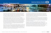 Fast Reactor Technology: A Path to Long-Term Energy ... · A Path to Long-Term Energy Sustainability ... deployment of advanced nuclear reactors based on fast ... Fast Reactor Technology:
