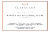 International Conference on Nonviolence Ahimsa and …ahimsacenter/files/conference_06_program_booklet.pdf · Ahimsa and the Quality of Life April 28 ... Expanding Human Potential