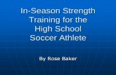Training the Highschool Soccer Athlete - Washington Huskies · must be able to take hits and hold ... •Squat variation- Back, Front, Split •Posterior chain- Deadlift, ... •Core-