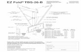 EZ Fold TBS-26-B Basketball Backstop— by Folding · page 2 of 2 Speciﬁ cations—EZ Fold TBS-26-B Ceiling-Suspended, Side-Folding Backstop (For All Heights) Product Description