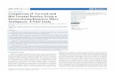 Comparison of Cervical and Mid Coronal Dentine Using a ... · Comparison of Cervical and Mid Coronal Dentine Using a Desensitizing Bioactive Glass Toothpaste: A Pilot Study ...