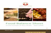 Food Balance Sheet - مركز الإحصاء – أبوظبي الصفحة ... Documents/Food Balance...Food Balance Sheet 3 foreword Kind Regards, Statistics Centre – Abu Dhabi