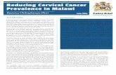 Reducing Cervical Cancer Prevalence in Malawi - AFIDEP · Reducing Cervical Cancer Prevalence in Malawi ... S., Bruni, L., Saraiya, Bray F., & Ferlay, J.,: Worldwide burden of cervical