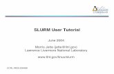 SLURM User Tutorial - Lawrence Livermore National … 0 Node 1 Node 2 Node 3 Node 4 Node 5 Node 6 Node 7 LCRM SLURM allocates nodes, starts and manages the jobs SLURM History >Jointly
