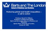 Reducing global oral health inequalities – a call to action · Reducing global oral health inequalities – a call to action Professor David M. Williams Professor of Global Oral