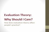 Evaluation Theory: Why Should I Care? - CEHD | UMN Theory: ... •Alkin’s evaluation theory “tree” •Sample evaluation theories ... Not a good evaluation model 4.