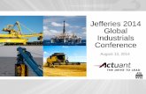 Jefferies 2014 Global Industrials Conference · 2 Safe Harbor Statements in this presentation that are not historical are considered “forward-looking statements” and are subject