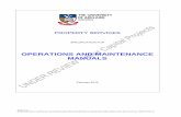 O&M Master-UofA 2015-02-23 - The University of Adelaide · The University of Adelaide Specification Operations and Maintenance Manuals Page 2 TABLE OF CONTENTS 1. All O & M manuals