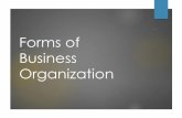 Forms of Business Organization - PC\|MACimages.pcmac.org/.../Unit_1_-_Business_Organizations_(lecture)_1.pdf · Compare and contrast the following forms of business organization: