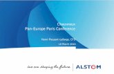 Cheuvreux Pan-Europe Paris Conference · free technologies: wind, nuclear, hydro (pumped storage) – Growing share of intermittent power driving need for backup capacity