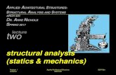 structural analysis (statics & mechanics) - Faculty …faculty.arch.tamu.edu/media/cms_page_media/4350/lect2_uccE5nd.pdfAnalysis 1 S2017abn Lecture 2 Applied Architectural Structures