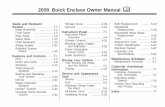 2009 Buick Enclave Owner Manual M - Owner Center … and Restraint System Head Restraints Head Restraints 1-2 Front Seats Power Seats 1-3 Manual Lumbar 1-3 Power Lumbar 1-4 Heated
