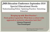 JMB Education Conference September 2016 Special ... · JMB Education Conference September 2016 Special Educational Needs ... Formation of Limerick Principal’s and Deputy ... Leading
