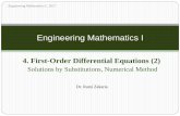 Engineering Mathematics I€¦ ·  · 2017-03-17Engineering Mathematics I_ 2017 . 2 ... This equation can be reduced into a linear equation using a substitution u = y1-n. ... For