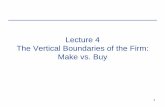Lecture 4 The Vertical Boundaries of the Firm: Make vs. Buygattonweb.uky.edu/faculty/Troske/teaching/eco610/Powerpoint... · chain of production are thus complete vertical integration