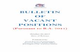 BULLETIN OF VACANT POSITIONS - Civil Service … OF VACANT POSITIONS (Pursuant to R.A. 7041) October 30, 2017 Date of Release Published by: Civil Service Commission ... Borongan City,