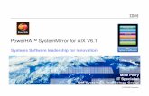 PowerHA™ SystemMirror for AIX V6 - Tech Data Europe · IBM Power Systems PowerHA SystemMirror for AIX Standard Edition Cluster management for the data center – Monitors, detects