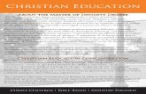 Christian Education - Campbell University€¦ ·  · 2017-05-05Throughout the curriculum, ... OR Christian Education and Faith Development (3) ... Biblical and Theological Foundations