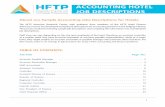 About our Sample Accounting Jobs Descriptions for Hotels · ACCOUNTING HOTEL JOB DESCRIPTIONS HFTP Hospitality Financial and Technology Professionals ® About our Sample Accounting