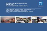 REFLECTIONS ON SOCIAL ACCOUNTABILITY - UNDP · State–society relations and accountability politics ... The impact of ICT on corruption ... HIV human immunodeficiency virus