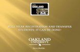FULL YEAR REGISTRATION AND TRANSFER STUDENTS: IT … · FULL YEAR REGISTRATION AND TRANSFER STUDENTS: IT CAN BE DONE! ... –Department restrictions due to requirements ... University