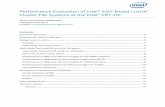 Performance Evaluation of Intel SSD based Lustre Cluster … · Mexico, runs a benchmarking data center with >500 compute nodes. The cluster, ... Each adapter has eight ports and