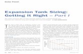 expansion Tank Sizing: Getting It right – Part I Tank Sizing: ... accommodate this volume, as well as the expanded vol-ume of the fluidt hat does not vapourize elsewhere in the loop,