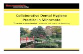 C Collaborative Dental Hygiene Practice in Minnesota · C Collaborative Dental Hygiene Practice in Minnesota ... • A formal written document that outlines the ... ADPIE • Design