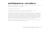Provincial Public Transport - Philippine Studies · Provincial Public Transport ... jeepney operators to group themselves into cooperatives, the es- tablishment of a government-owned