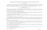 NORTH CAROLINA STATE CONSTITUTION ·  · 2015-03-19DECLARATION OF RIGHTS . That the great, ... privileges, or honors shall be granted or conferred in this State. Sec. 34. ... Constitution