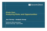 Shale Gas: Analyzing Risks and Opportunities€¦ · Shale Gas: Analyzing Risks and Opportunities Sue Tierney – Analysis Group Society for Risk Assessment Boston University –