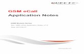 GSM eCall Application Notes - SOS€¦ · eCall Flows After an emergency voice call has been (automatically or manually) established, the IVS modem receiver ... GSM Module GSM eCall