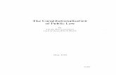 The Constitutionalisation of Public Law - UCL - London's ... · The Constitutionalisation of Public Law BY ... about the shape of our unwritten constitution were met with the knock-down