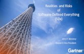 Realities and Risks of Software-Defined Everything (SDx) · Realities and Risks of Software-Defined Everything (SDx) ... 2010 2014 2018 and Beyond ... Production Data Protection and