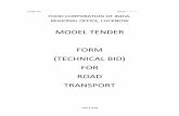 MODEL TENDER FORM (TECHNICAL BID) FOR …fci.gov.in/.../upload/MTF_RTC_Pilibhit_to_Bareilly.pdfMODEL TENDER FORM (TECHNICAL BID) FOR ROAD TRANSPORT Page 2 of 34 Tender No. Dated-----