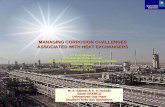 MANAGING CORROSION CHALLENGES ASSOCIATED WITH HEAT EXCHANGERS …€¦ · MANAGING CORROSION CHALLENGES ASSOCIATED WITH HEAT EXCHANGERS For Presentation at GPA-GCC Special Session