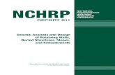 NCHRP Report 611 – Seismic Analysis and Design of … Manual/nchr… ·  · 2017-11-10Seismic Analysis and Design of Retaining Walls, Buried Structures, Slopes, and Embankments