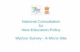 National Consultation for New Education Policy MyGov …mhrd.gov.in/sites/upload_files/mhrd/files/upload_document/NEP... · National Consultation for New Education Policy ... level