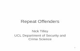 Repeat Offenders - Center for Problem-Oriented Policing · b) Deterrence of repeat offenders •Given low detection rates, deterrence effects are generally deemed small amongst repeat