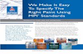 We Make It Easy To Specify The Right Paint Using MPI ... - … · We Make It Easy To Specify The Right Paint Using MPI ... A PS (product submittal) number must be on each and every