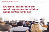 Event exhibitor and sponsorship opportunities · Event exhibitor and sponsorship opportunities 2017/18 ... morning plenary • A4 colour advertorial (max 4 sides) insert in the delegate