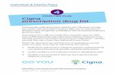 FOUR-TieR Plan Cigna prescription drug list · Cigna ID card. We’re here to help. NoN-Preferred Cigna prescription drug list GeNeriCs Preferred BrANds BrANds 6 Add/AdHd ANd sTimulANTs