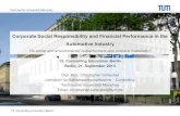 Corporate Social Responsibility and Financial Performance ... · Technische Universität München Corporate Social Responsibility and Financial Performance in the Automotive Industry