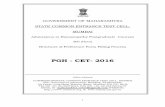 PGH - CET- 2016€¦ ·  · 2016-10-253 pgh-cet 2016 index content page no. introduction 4 competent authority 4 eligibility 4 seat distribution 5
