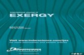 International Journal of EXERGY - Inderscience Publishers International Journal of EXERGY ... TR impact factor 2015: ... ranging from mechanical engineering to physics and chemical