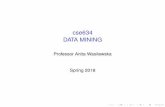 cse634 DATA MININGcse634/18syllslides.pdf ·  · 2018-01-22Jiawei Han, Micheline Kamber Morgan Kaufman Publishers, 2003,2011 ... Book chapter 6 and Lectures 3 - 7 ... Chapter 5 Mining